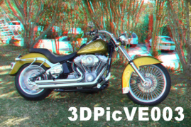 2008 Harley davidson 3D Anaglyph Motorcycle Photo